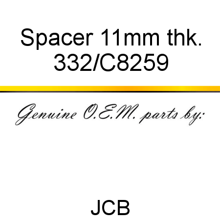 Spacer, 11mm thk. 332/C8259