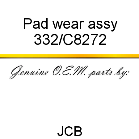 Pad, wear assy 332/C8272