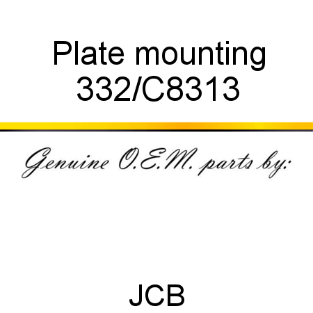 Plate, mounting 332/C8313