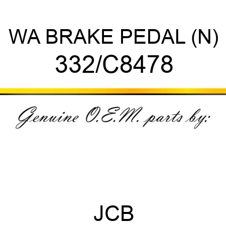 WA BRAKE PEDAL (N) 332/C8478