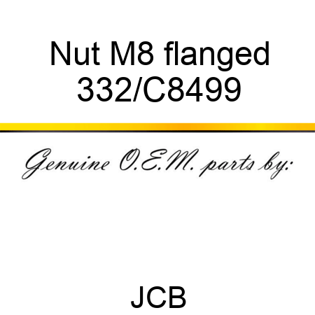 Nut M8 flanged 332/C8499