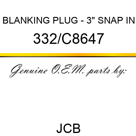 BLANKING PLUG - 3