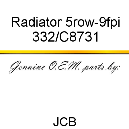 Radiator, 5row-9fpi 332/C8731
