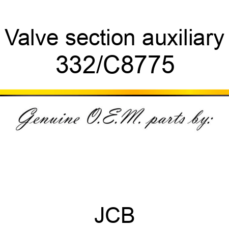 Valve, section, auxiliary 332/C8775