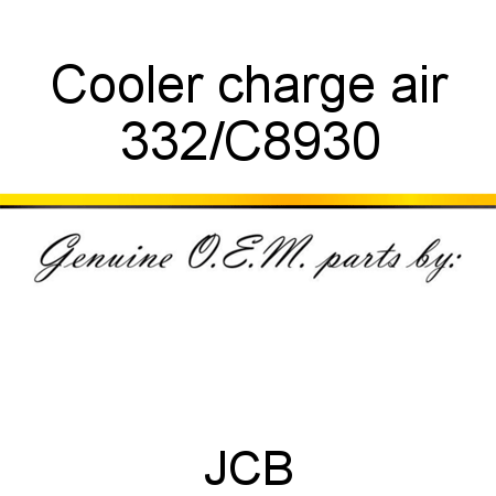 Cooler, charge air 332/C8930