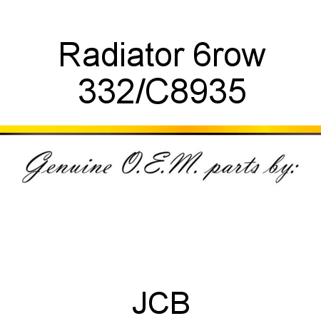 Radiator, 6row 332/C8935