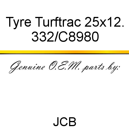 Tyre Turftrac 25x12. 332/C8980