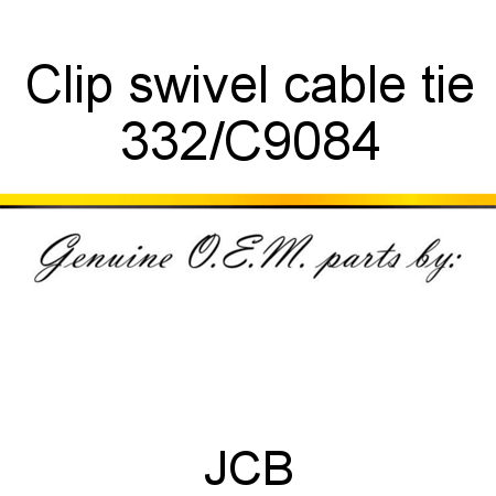 Clip, swivel, cable tie 332/C9084