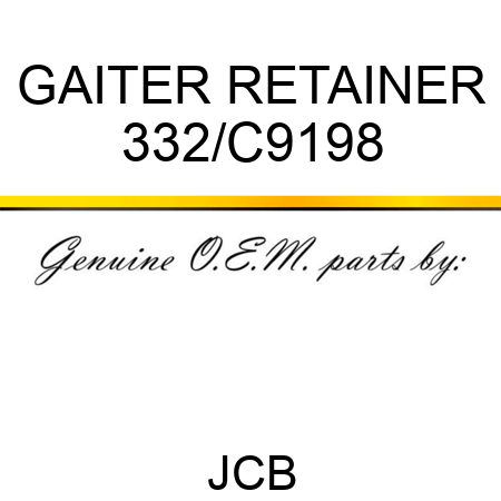 GAITER RETAINER 332/C9198