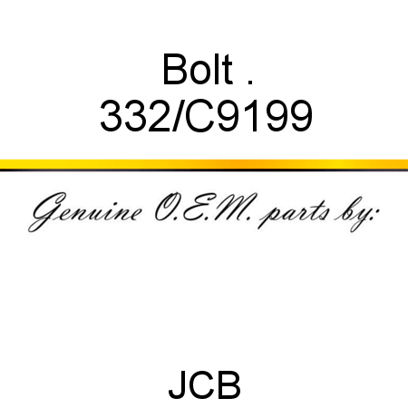 Bolt, . 332/C9199