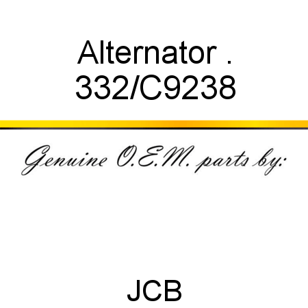 Alternator, . 332/C9238