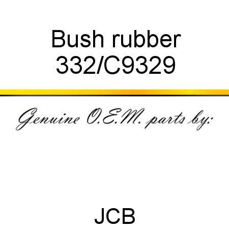 Bush, rubber 332/C9329