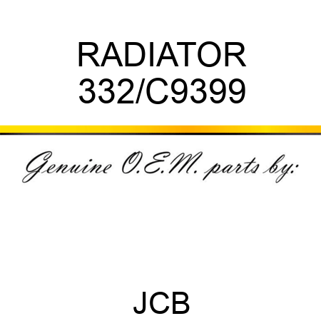 RADIATOR 332/C9399