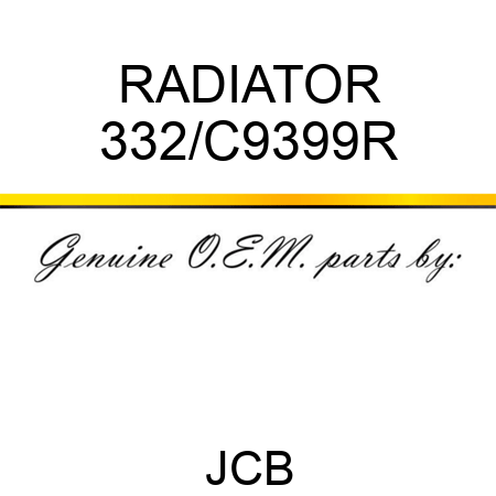 RADIATOR 332/C9399R