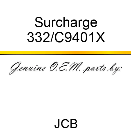 Surcharge 332/C9401X