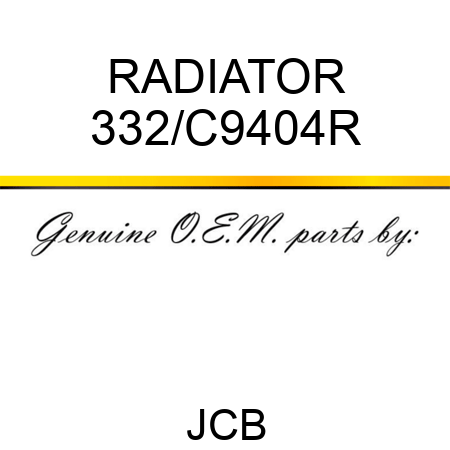 RADIATOR 332/C9404R