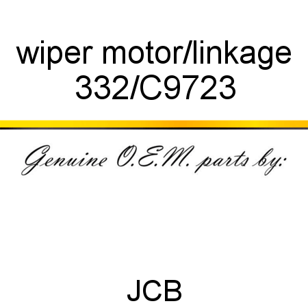 wiper motor/linkage 332/C9723