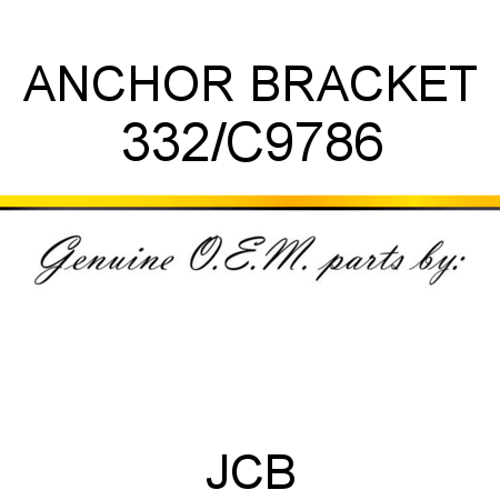 ANCHOR BRACKET 332/C9786