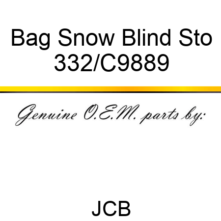 Bag Snow Blind Sto 332/C9889