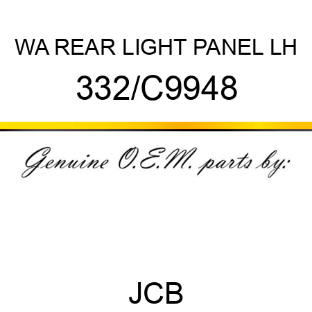WA REAR LIGHT PANEL LH 332/C9948