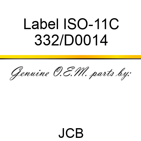 Label ISO-11C 332/D0014