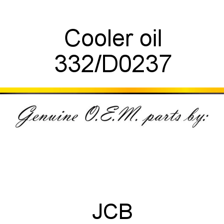 Cooler, oil 332/D0237