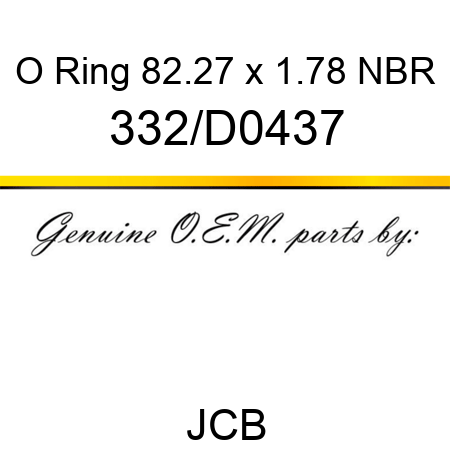 O Ring, 82.27 x 1.78 NBR 332/D0437