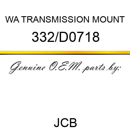 WA TRANSMISSION MOUNT 332/D0718