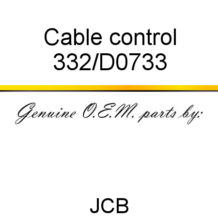 Cable, control 332/D0733