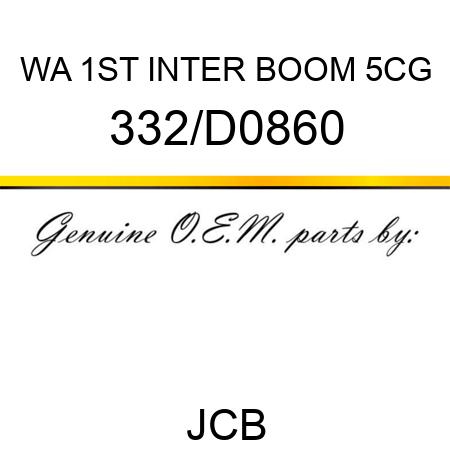 WA 1ST INTER BOOM 5CG 332/D0860