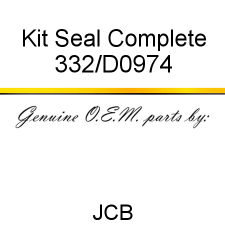 Kit, Seal Complete 332/D0974