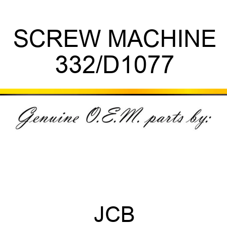 SCREW MACHINE 332/D1077