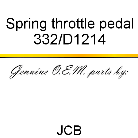 Spring, throttle pedal 332/D1214