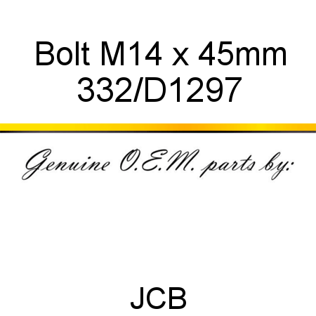 Bolt, M14 x 45mm 332/D1297