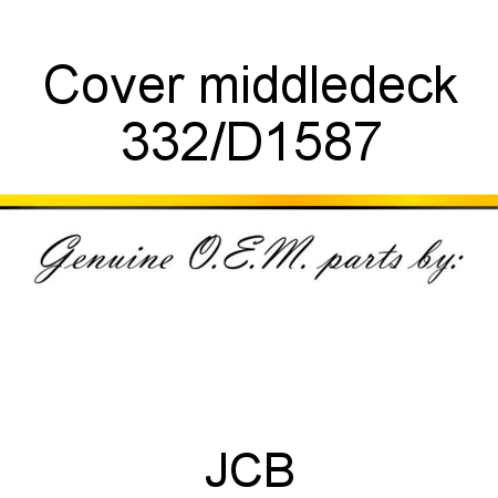 Cover, middle,deck 332/D1587