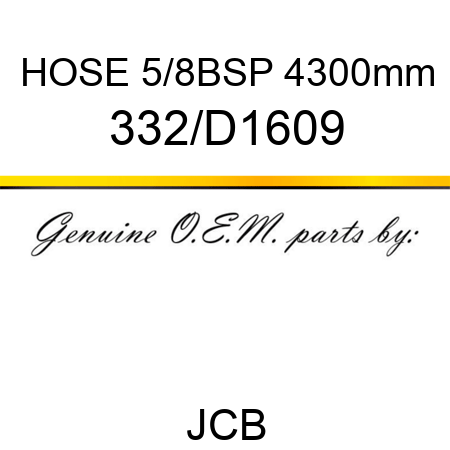HOSE 5/8BSP 4300mm 332/D1609