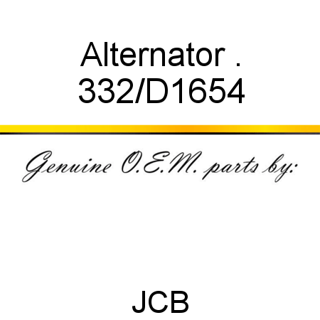Alternator, . 332/D1654