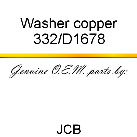 Washer, copper 332/D1678