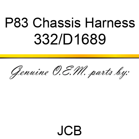 P83 Chassis Harness 332/D1689
