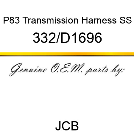 P83 Transmission Harness SS 332/D1696