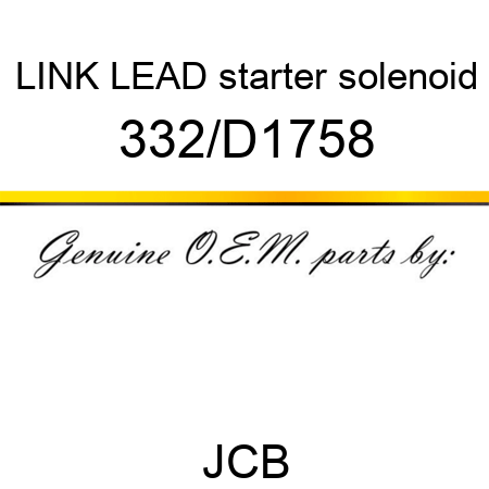 LINK LEAD starter solenoid 332/D1758