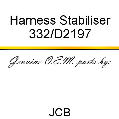 Harness, Stabiliser 332/D2197