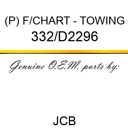 (P) F/CHART - TOWING 332/D2296