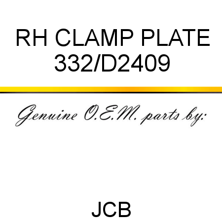 RH CLAMP PLATE 332/D2409