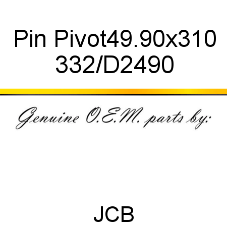 Pin, Pivot,49.90x310 332/D2490