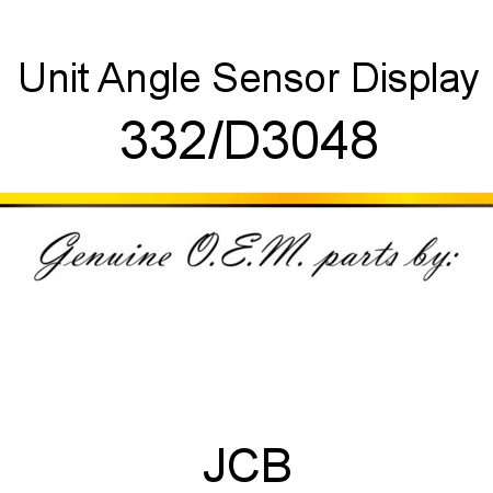 Unit, Angle Sensor Display 332/D3048