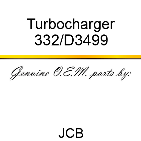 Turbocharger 332/D3499