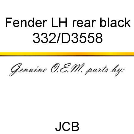 Fender, LH rear, black 332/D3558
