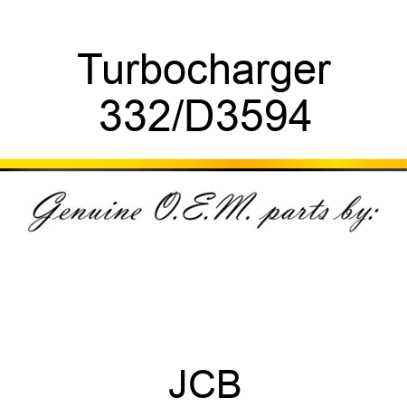 Turbocharger 332/D3594