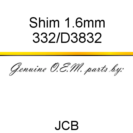 Shim, 1.6mm 332/D3832